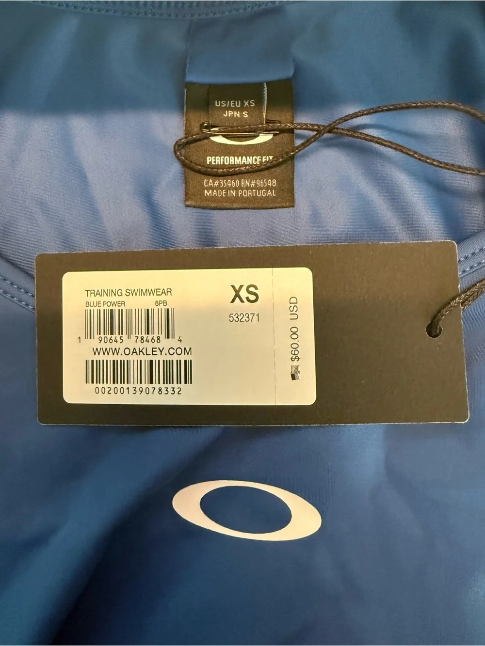 Oakley Electric Blue Racerback One-Piece Swimsuit